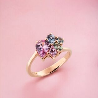 Anello Iris con zaffiri non scaldati