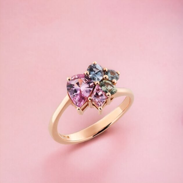Anello Iris con zaffiri non scaldati