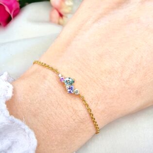 Bracciale Iris con zaffiri fancy, tanzanite e diamanti - immagine 2